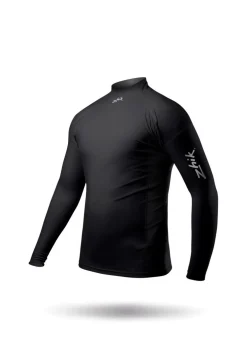 Junior Black Eco Spandex Long Sleeve Top