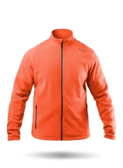Mens Flame Red Full Zip Fleece Jacket