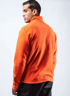 Mens Flame Red Full Zip Fleece Jacket