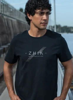 Mens Slash Print Cotton Tee