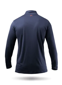 Mens Uvactive High Collar 1/4 Zip Top - Navy