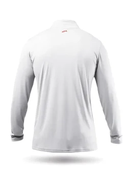 Mens Uvactive High Collar 1/4 Zip Top - White