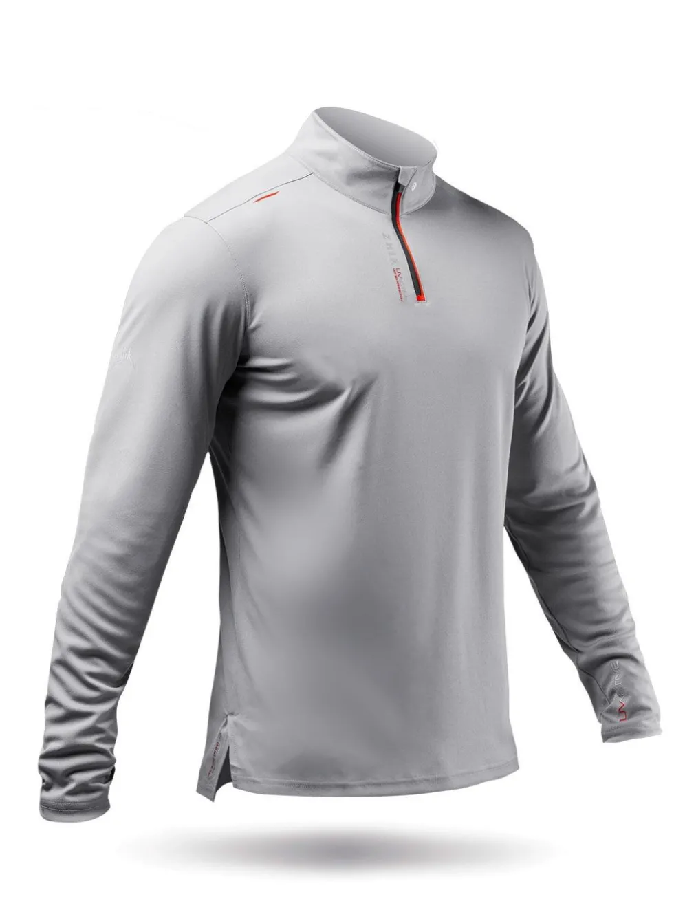 Mens Uvactive High Collar 1/4 Zip Top - Grey