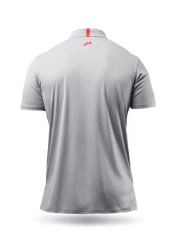 Mens Uvactive Zip Sports Polo - Grey