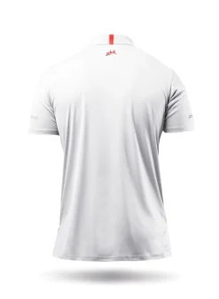 Mens Uvactive Zip Sports Polo - White