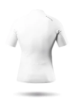 Mens White Eco Spandex Short Sleeve Top
