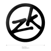 500Mm Circle Zk Vinyl Sticker