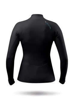Womens Black Eco Spandex Long Sleeve Top