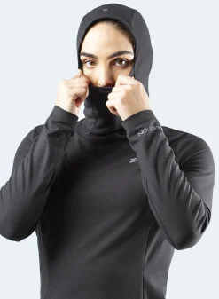 Womens Black Zhikmotion Hooded Top