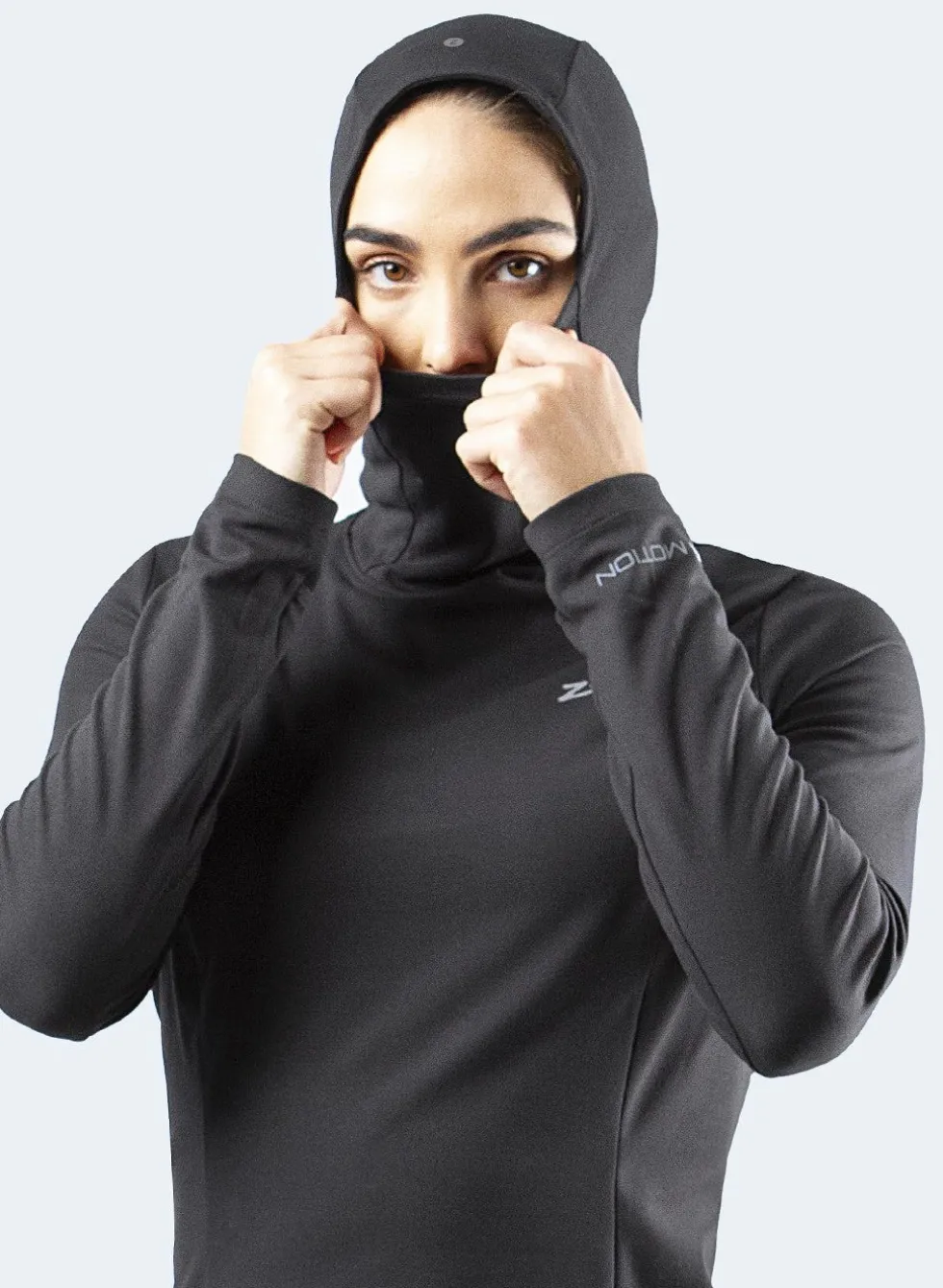 Womens Black Zhikmotion Hooded Top