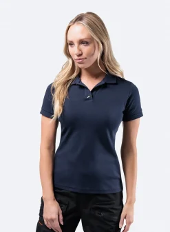 Womens Pima Cotton Polo - Navy