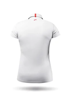 Womens Uvactive Zip Sports Polo - White
